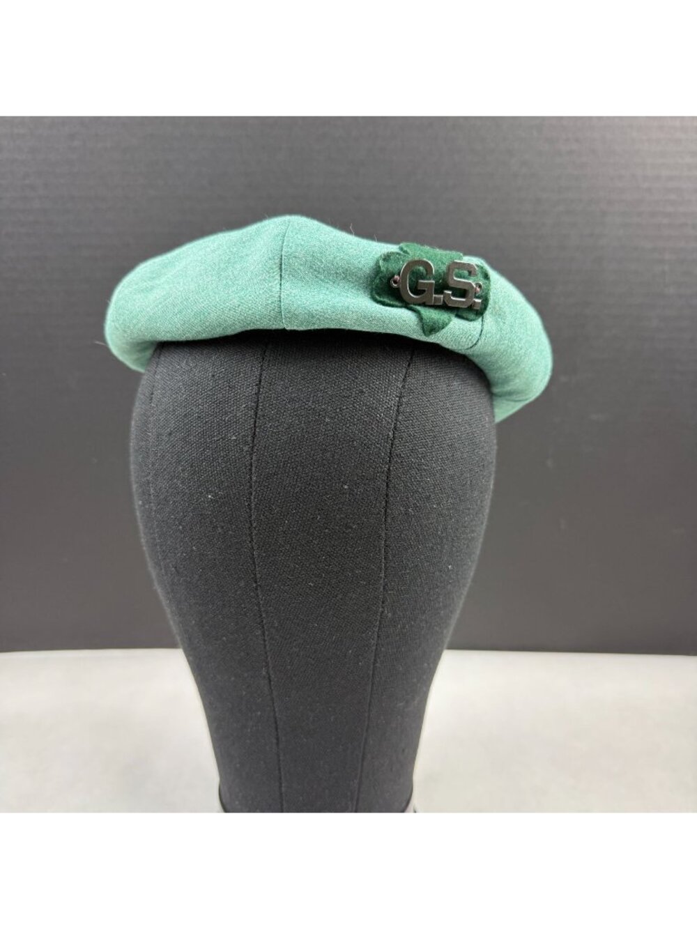 Vintage Girl Scouts Green Beret Size Medium